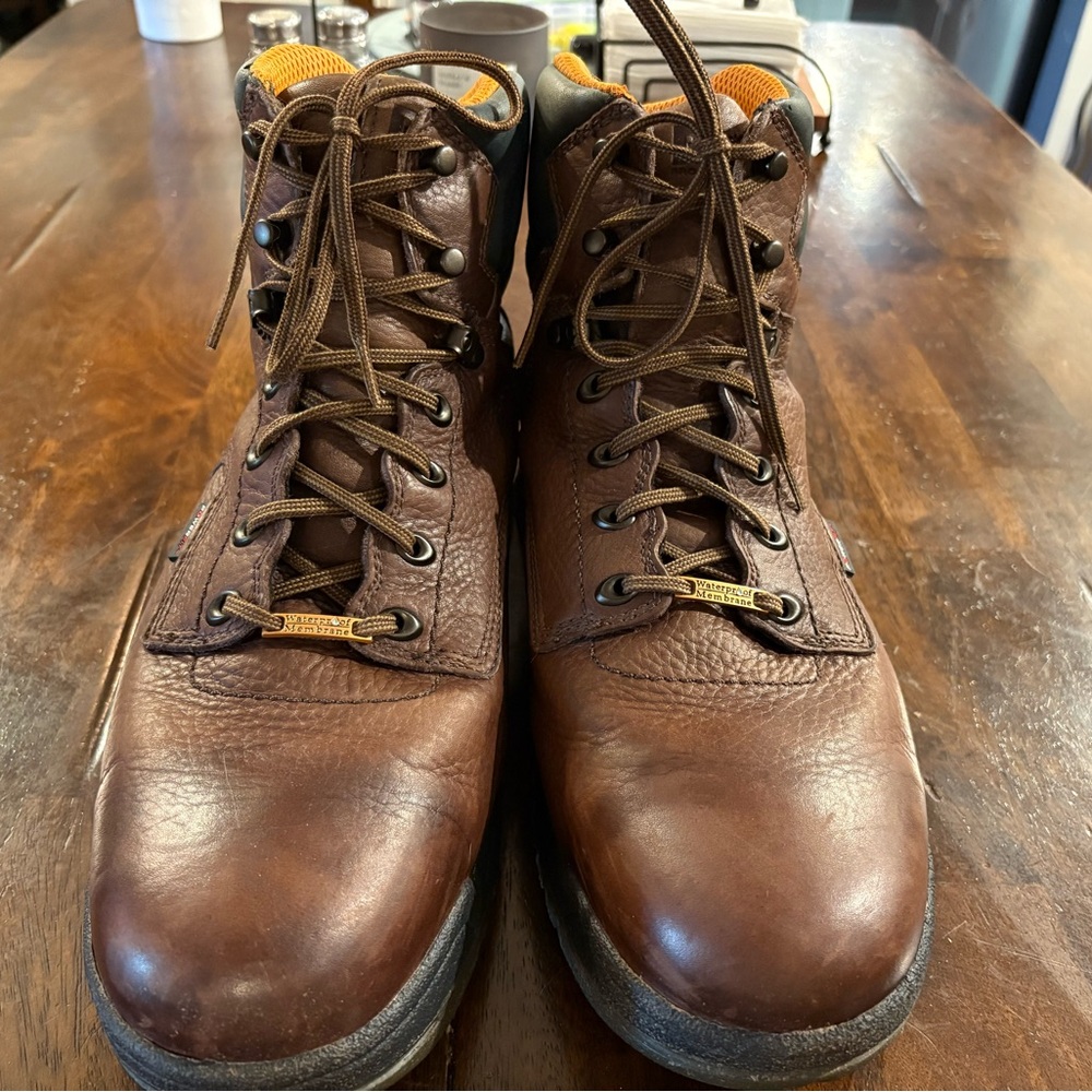 Timberland Pro 6 Men's Leather Lace-Up Work Boots Alloy Toe Water Resistant - Picture 8 of 9